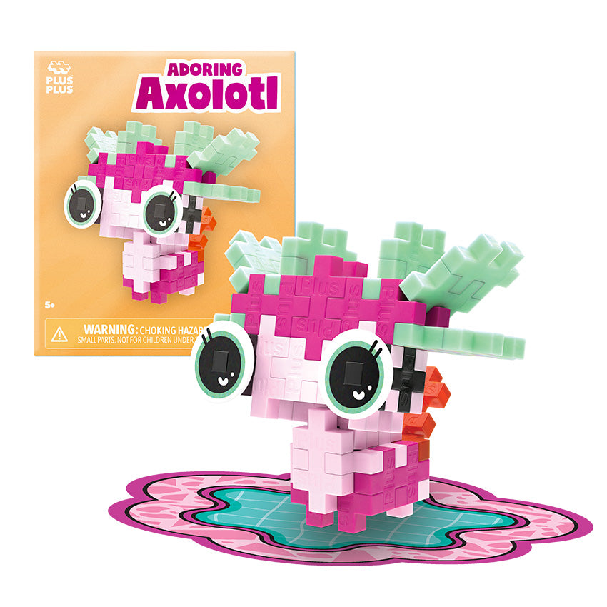 Plus Plus Adoring Axolotl Pink Pet Packet