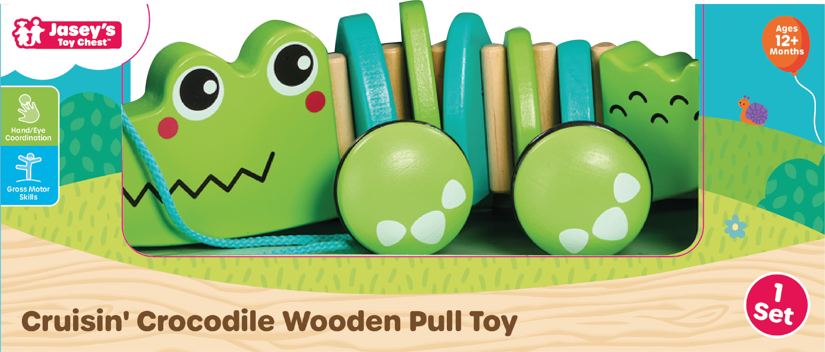 Jasey’s Crocodile Pull Toy