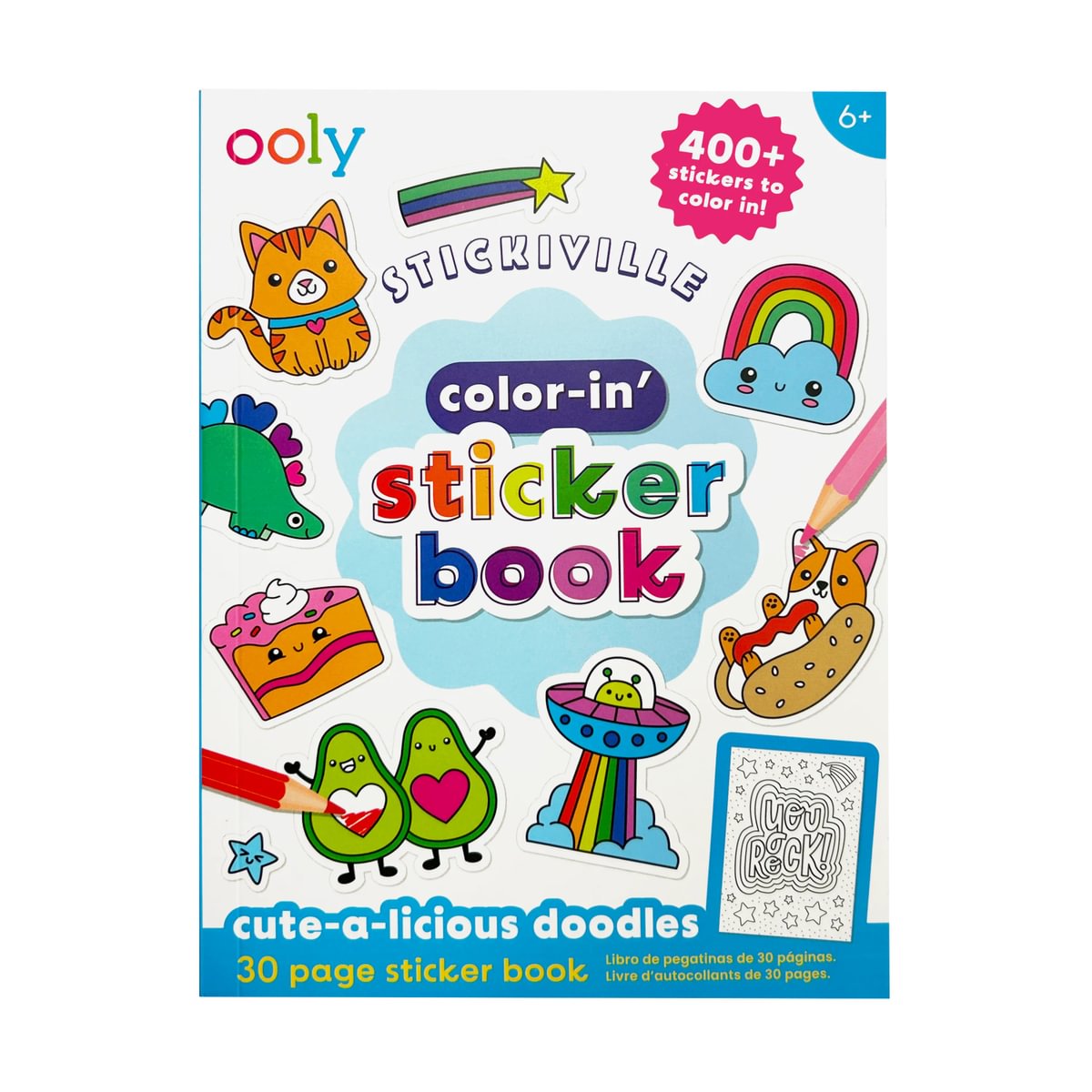 Stickiville: Color in' Sticker Book   Cute A Licious
