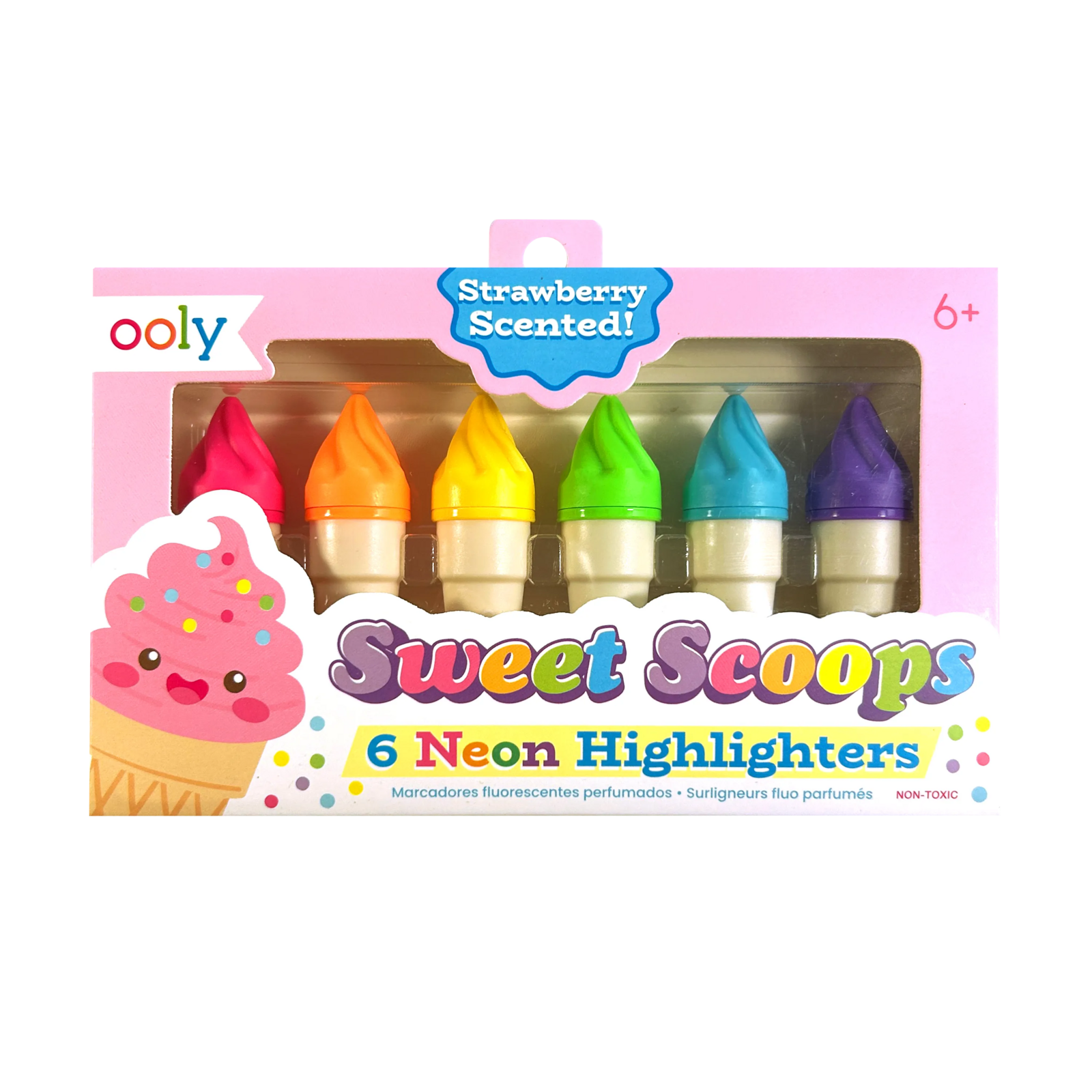 Sweet Scoops: Neon Highlighters   Strawberry Scented
