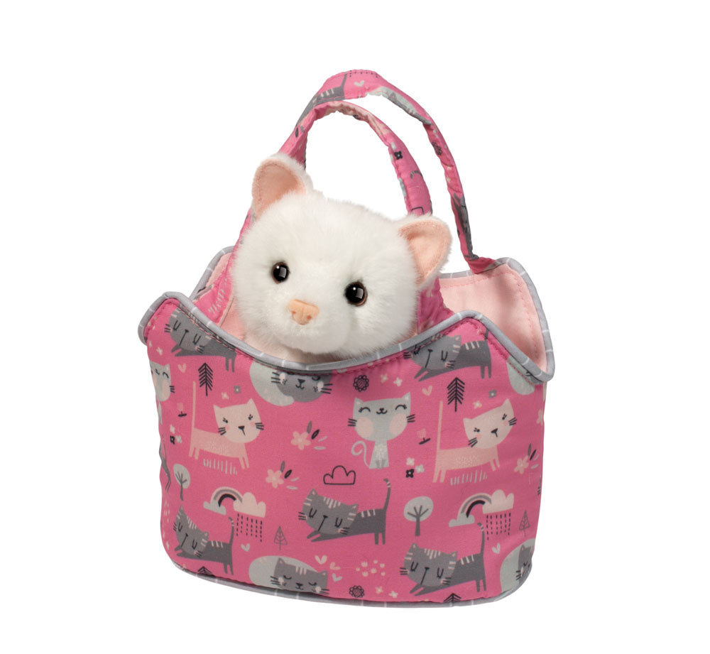 PURR FECT PALS SASSY SAK W/WHITE CAT