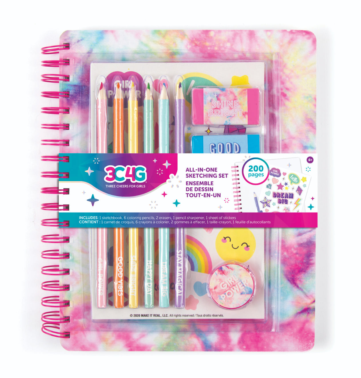 All in One Sketching Set  Pastel Tie Dye