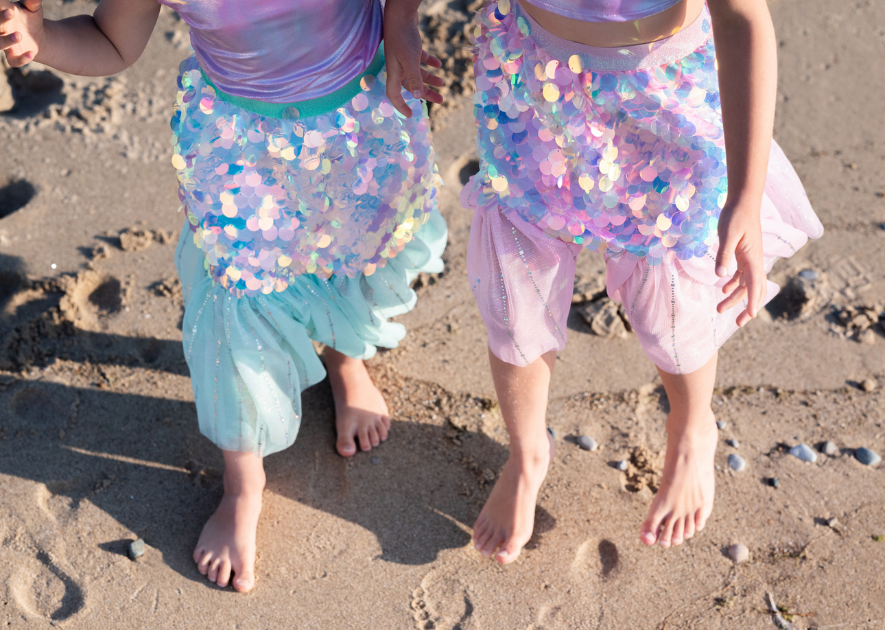 Bling Bling Mermaid Skirt & Hairclip Set