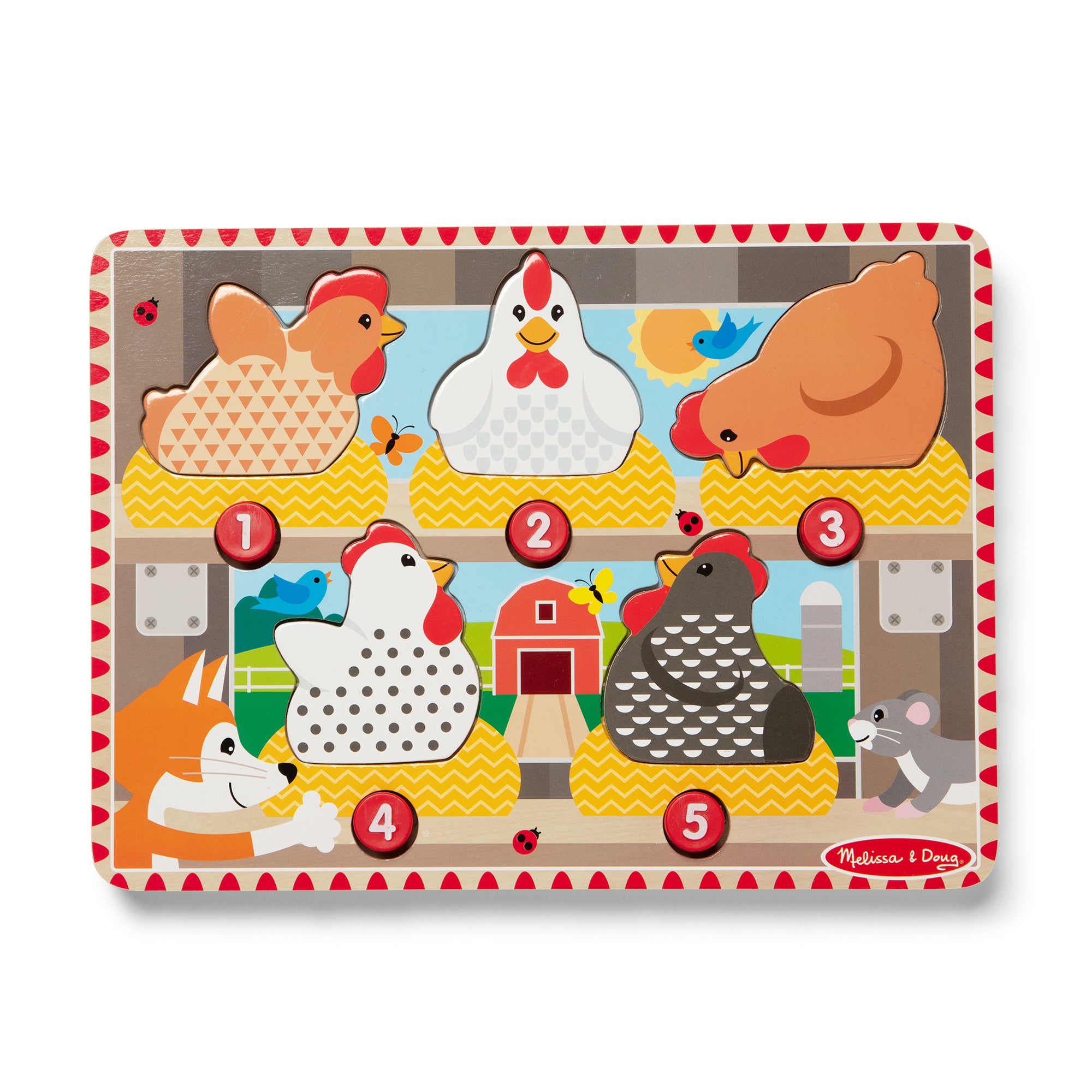 Happy Hens Push to Pop Puzzle