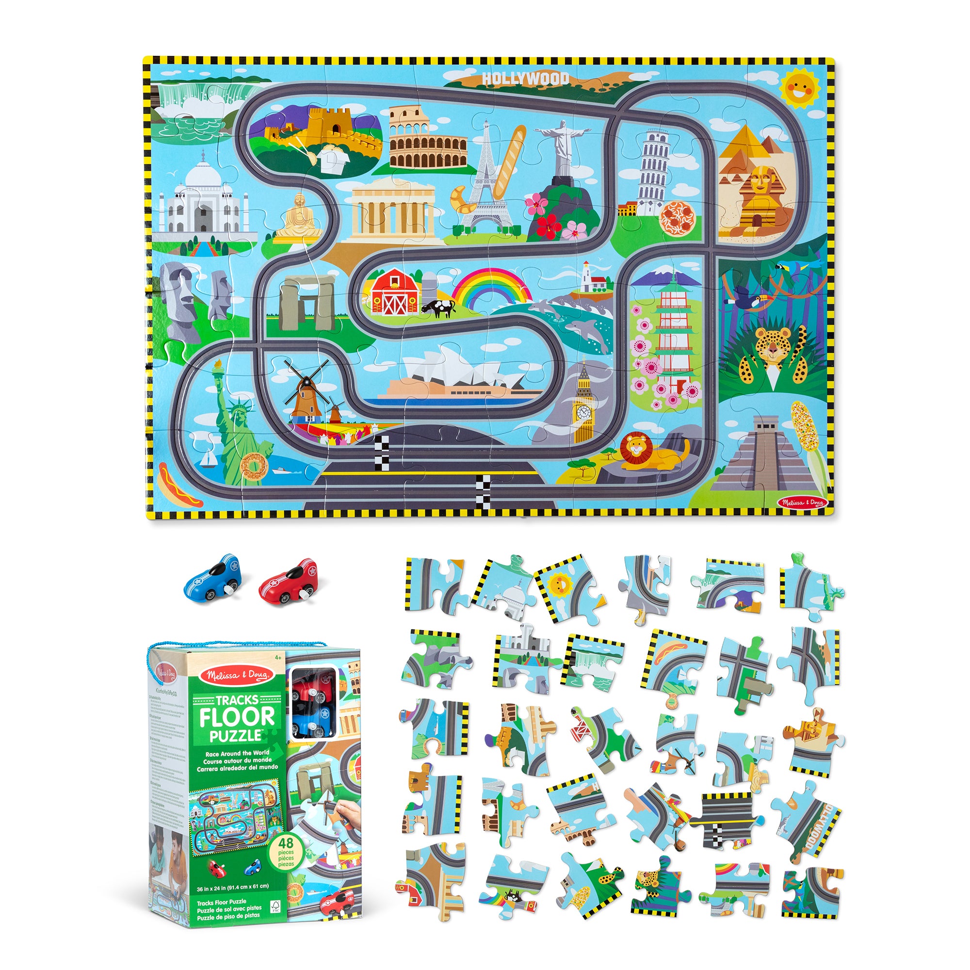 Race Track Floor Puzzle & Play Set