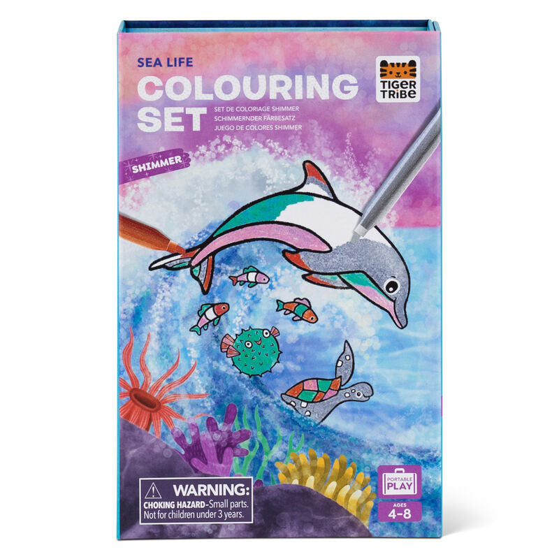 Shimmer Coloring Set   Sea Life