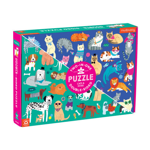 Puzzle 100 Double Side Cats & Dogs