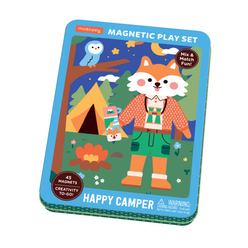 Magnet Tin Figure Happy Camper