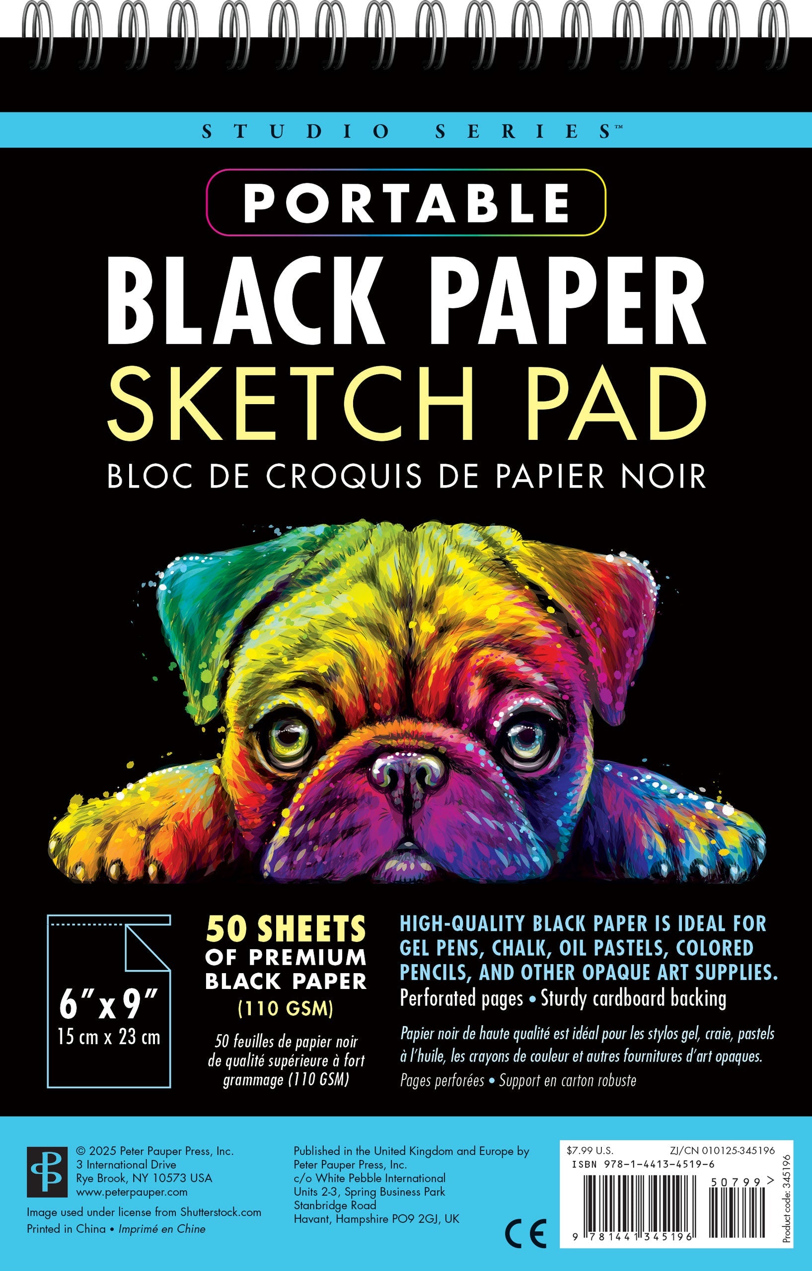 Studio Series Portable Black Paper Sketch Pad