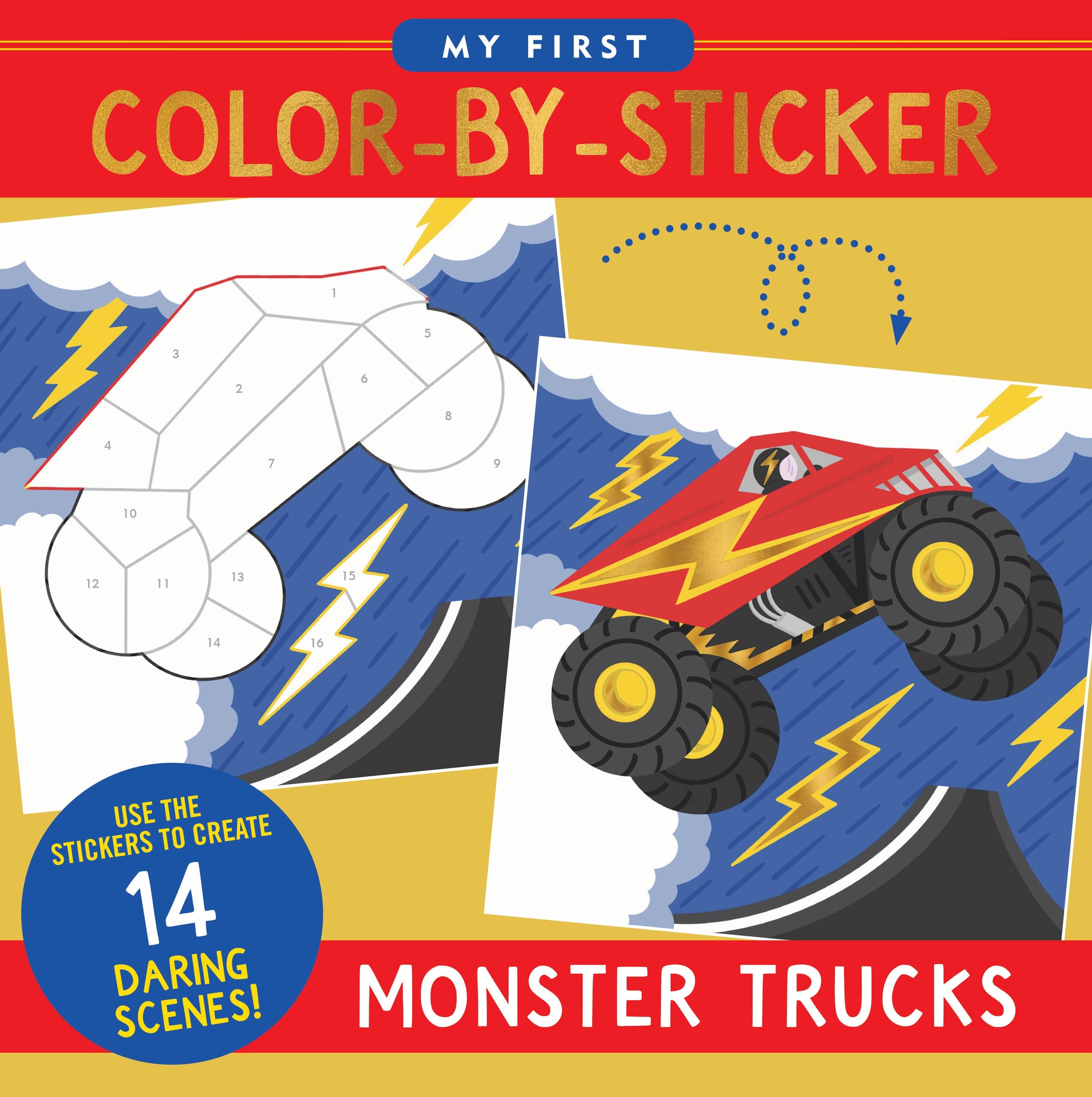 My First Color by Sticker Book   Monster Trucks