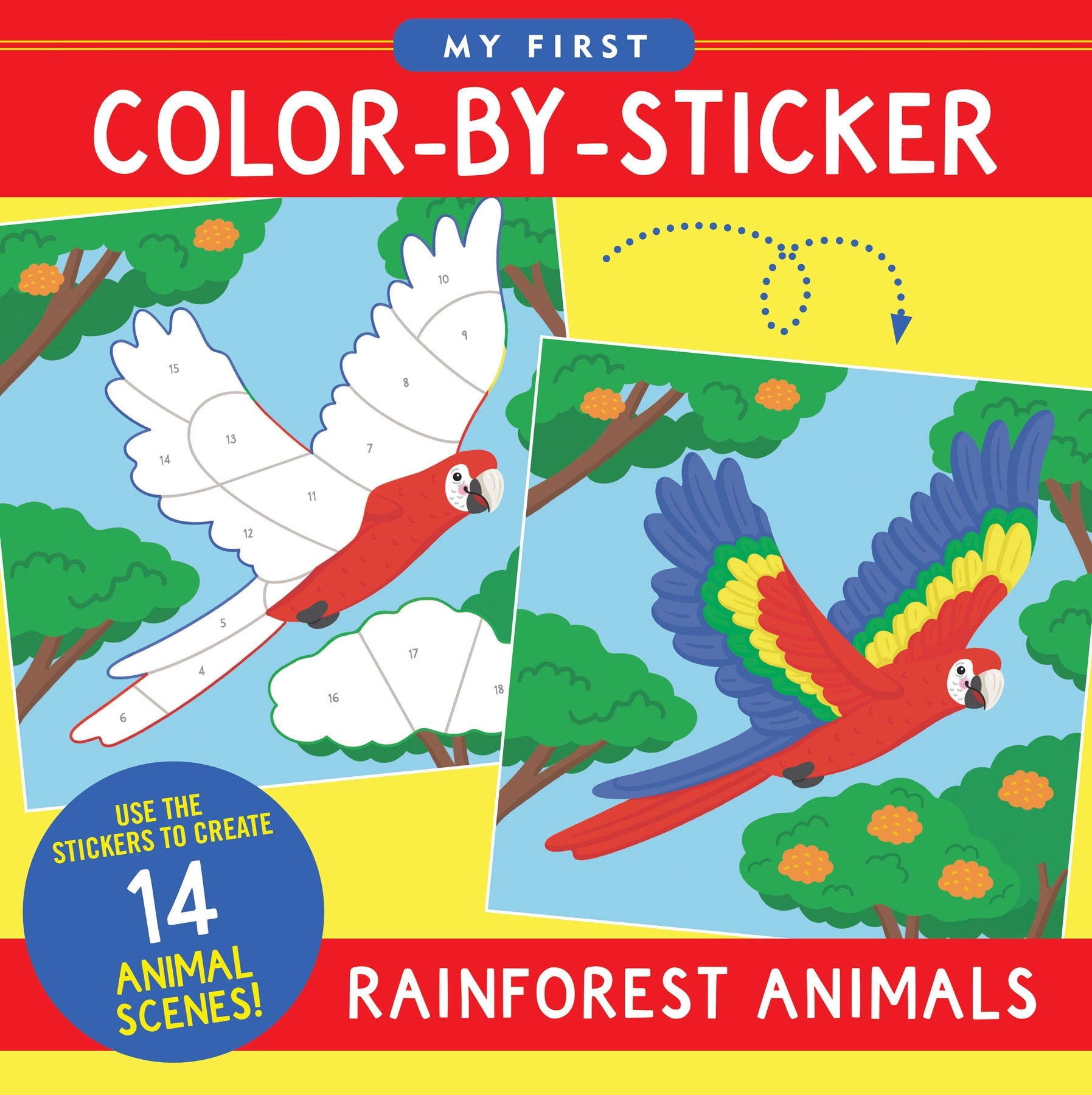 My First Color by Sticker Book   Rainforest Animal