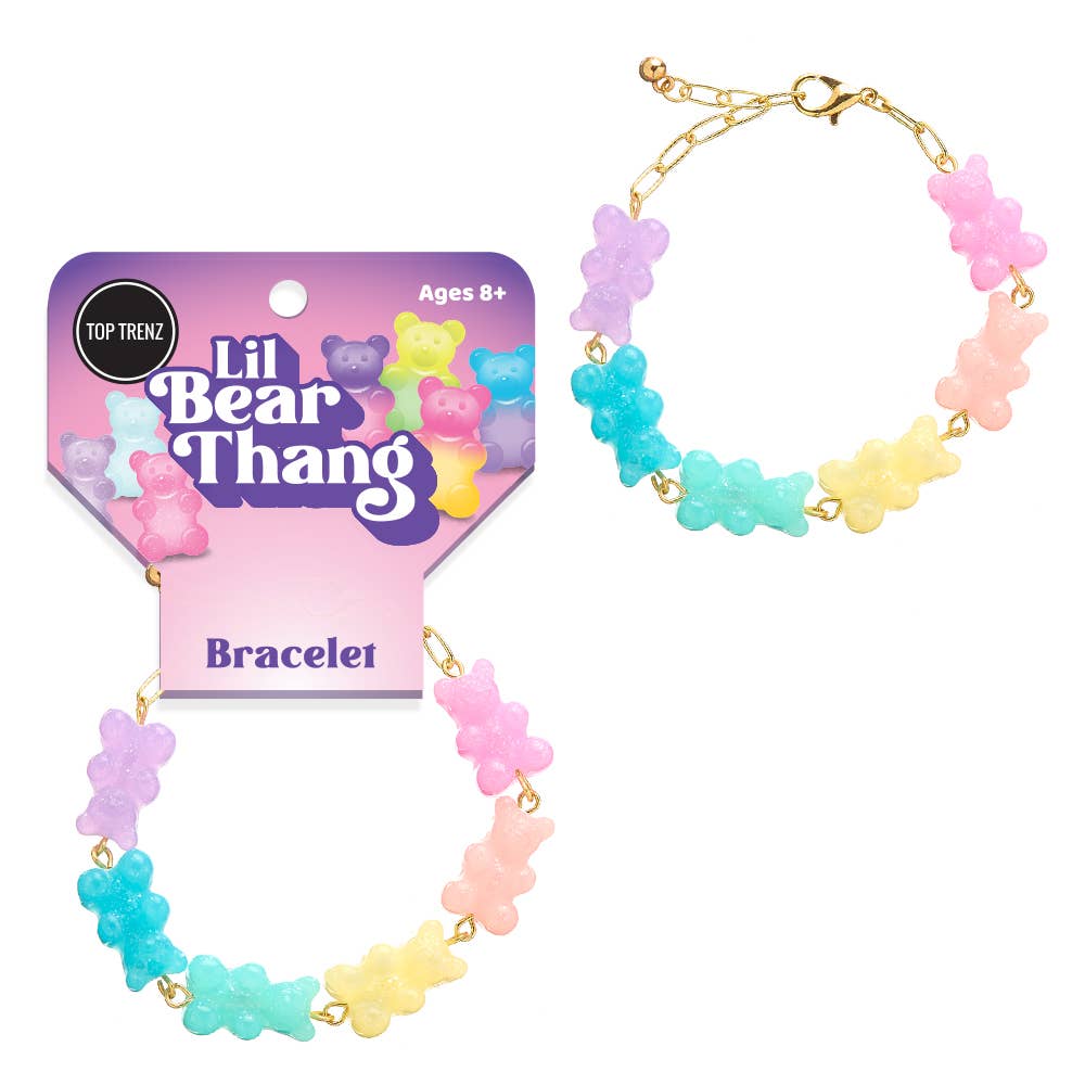 Lil Bear Thang Bracelet - Pastel Glitter