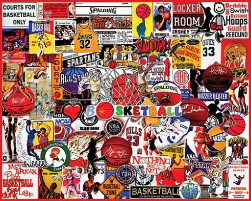 White Mountain I Love Basketball 1000 Pc