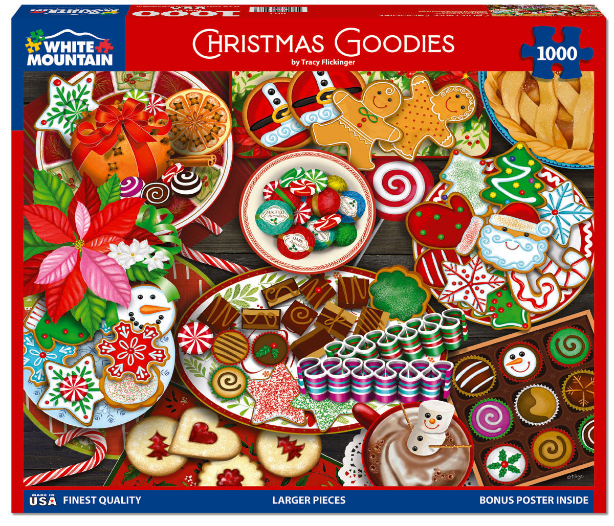 White Mountain Christmas Goodies 1000 Pc
