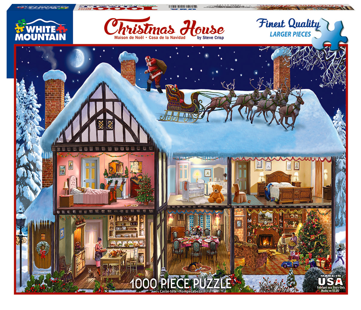 White Mountain Christmas House 1000 Pc