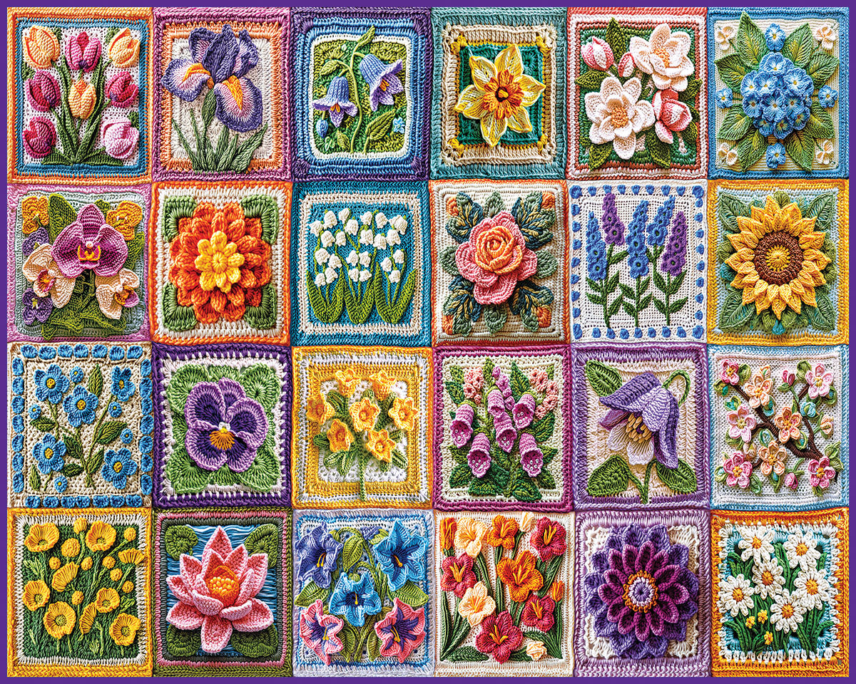 White Mountain Flower Crochet 1000 Pc