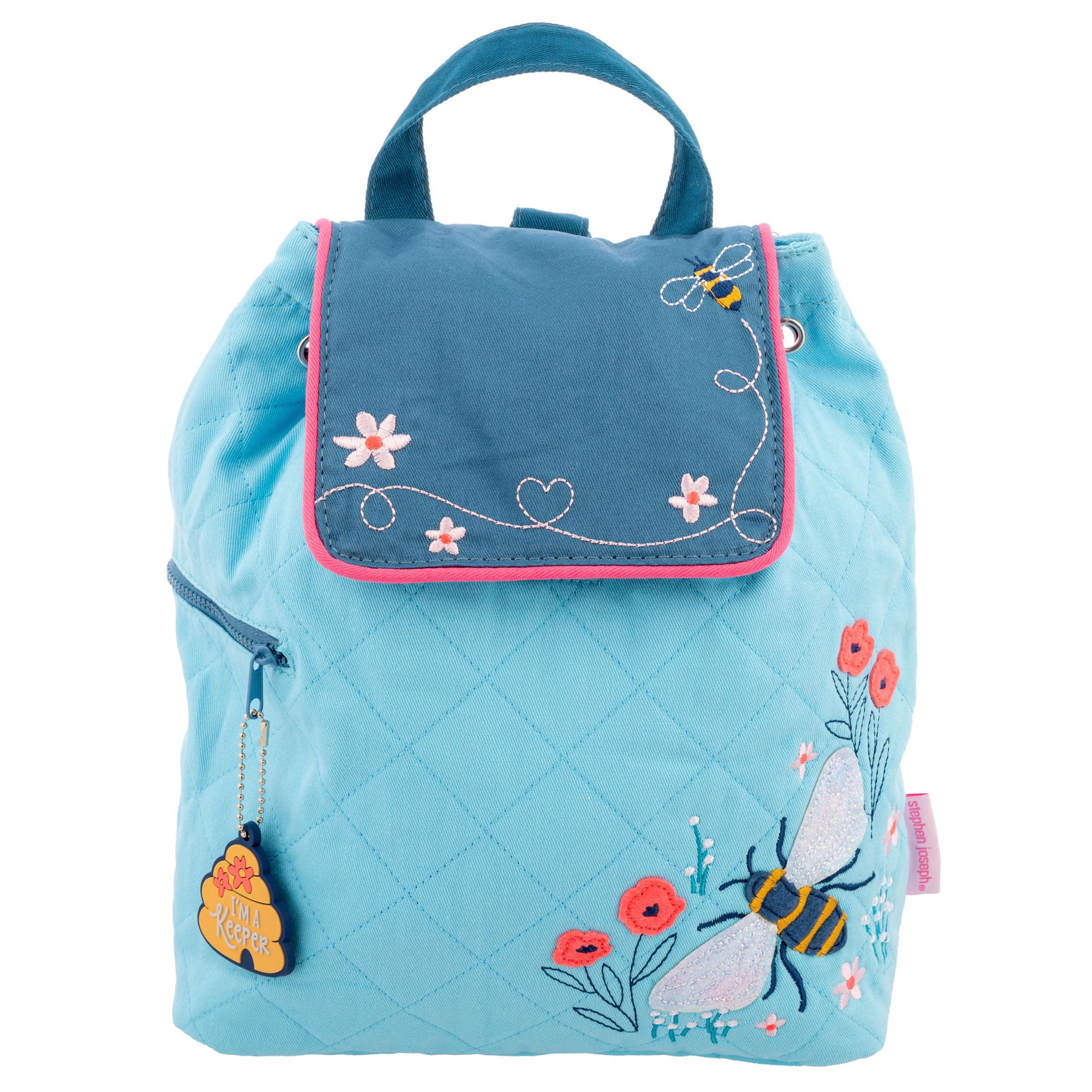Stephen Joseph Quilted Backpack   Bee