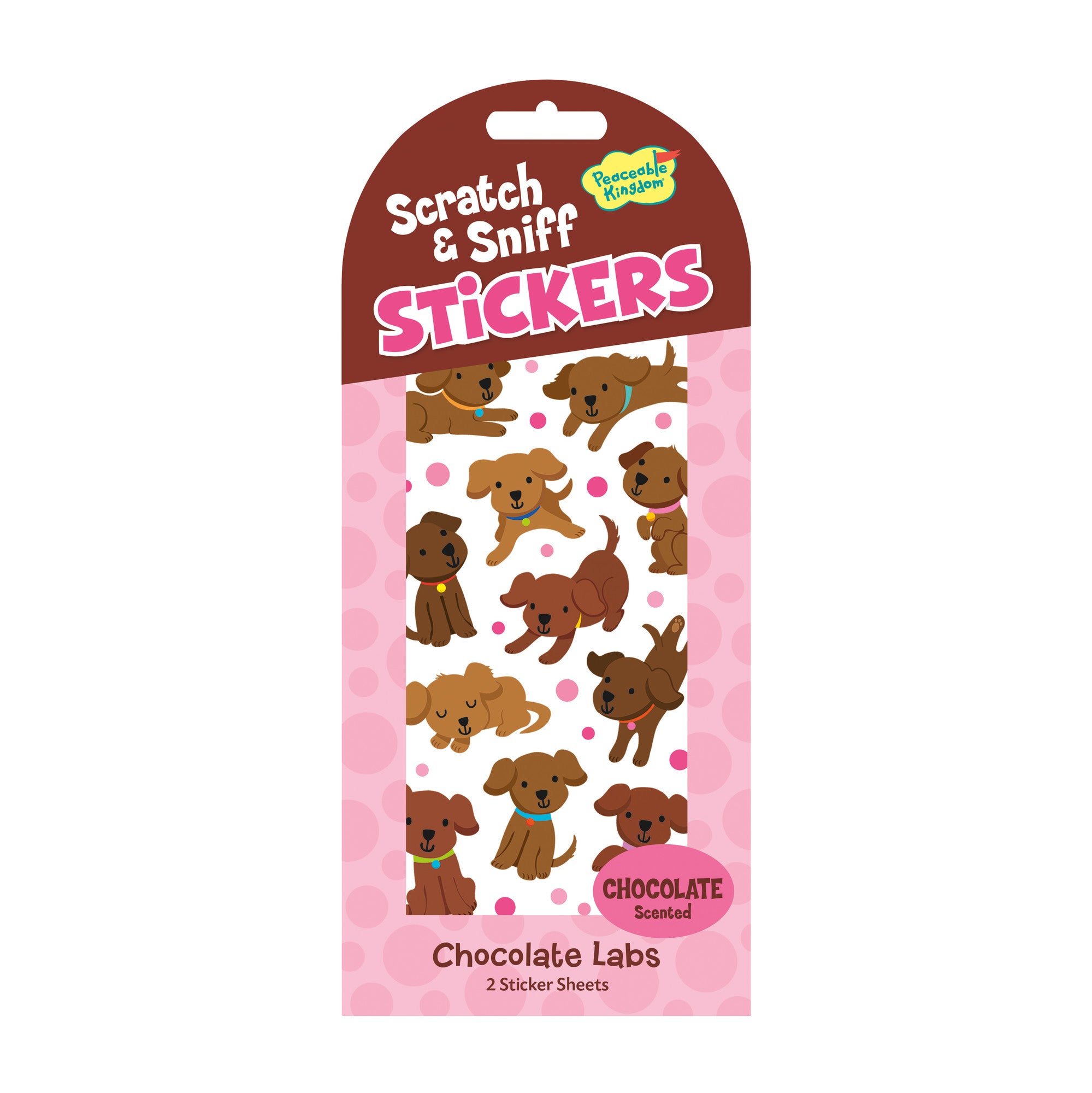 Scratch & Sniff  Chocolate Lab Stickers