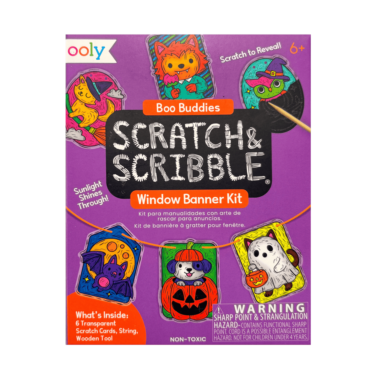 Mini Scratch & Scribble Window Banner Kit   Boo Buddies