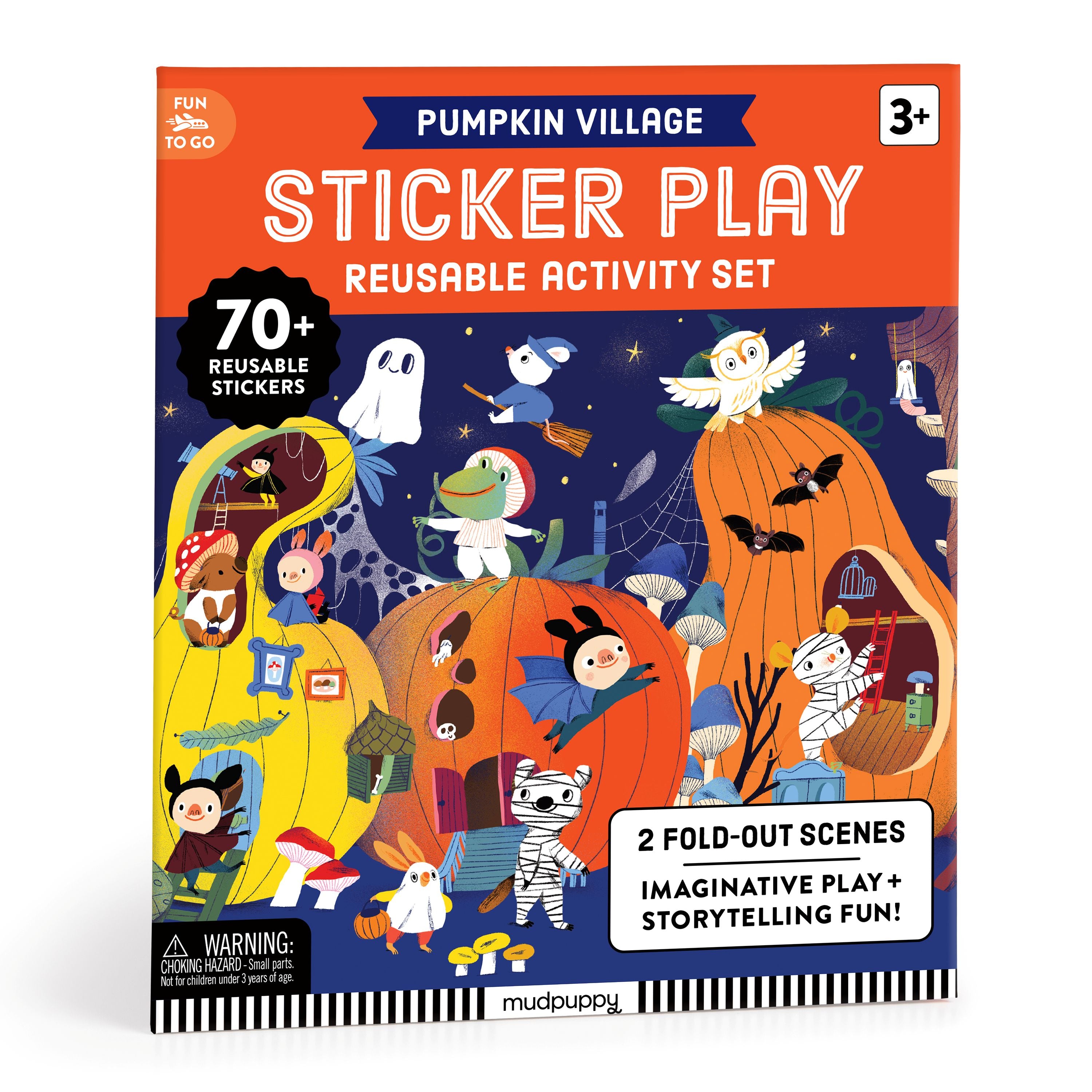 Sticker Reusable Pumpkin Village