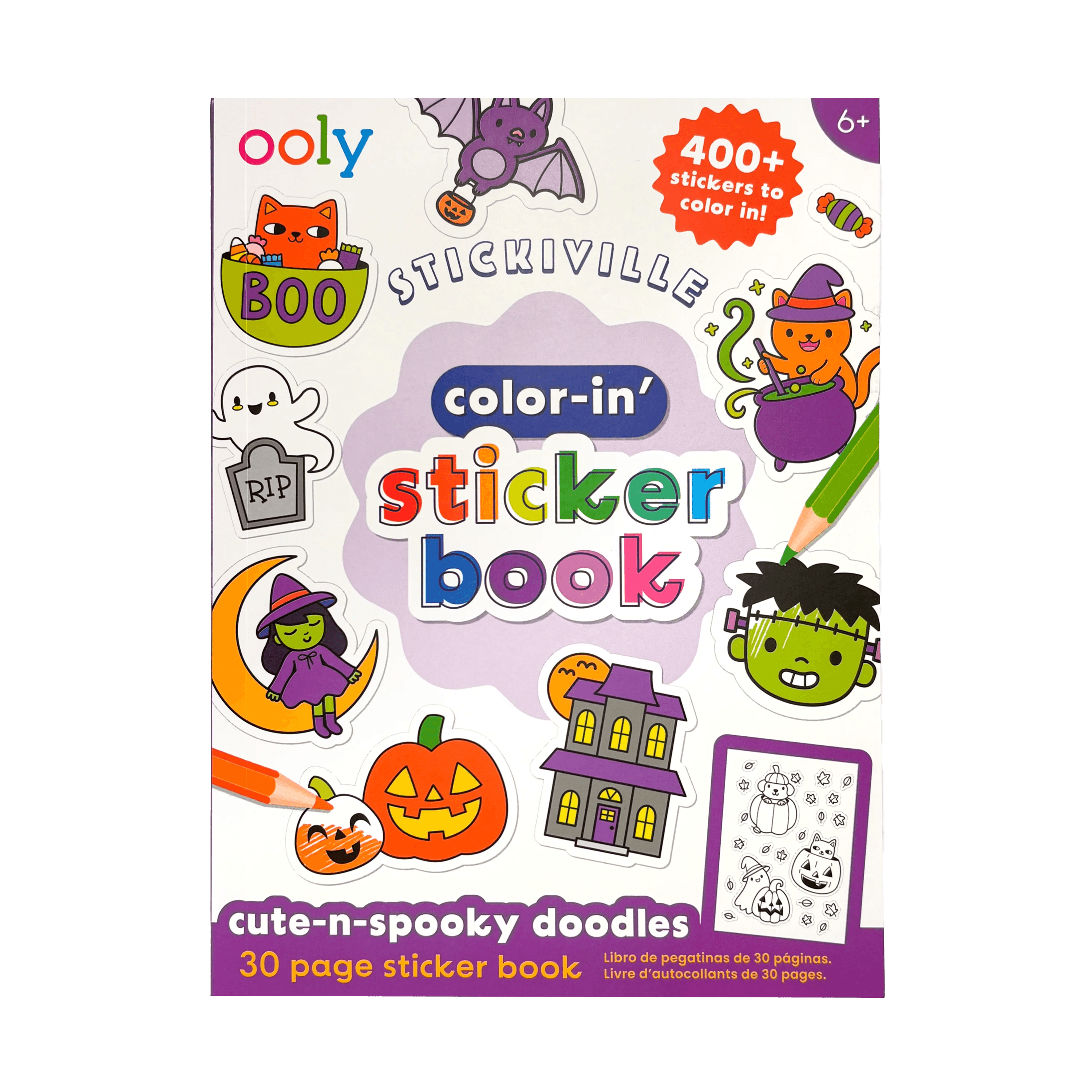 Stickiville Color in' Sticker Book   Cute n Spooky Doodles
