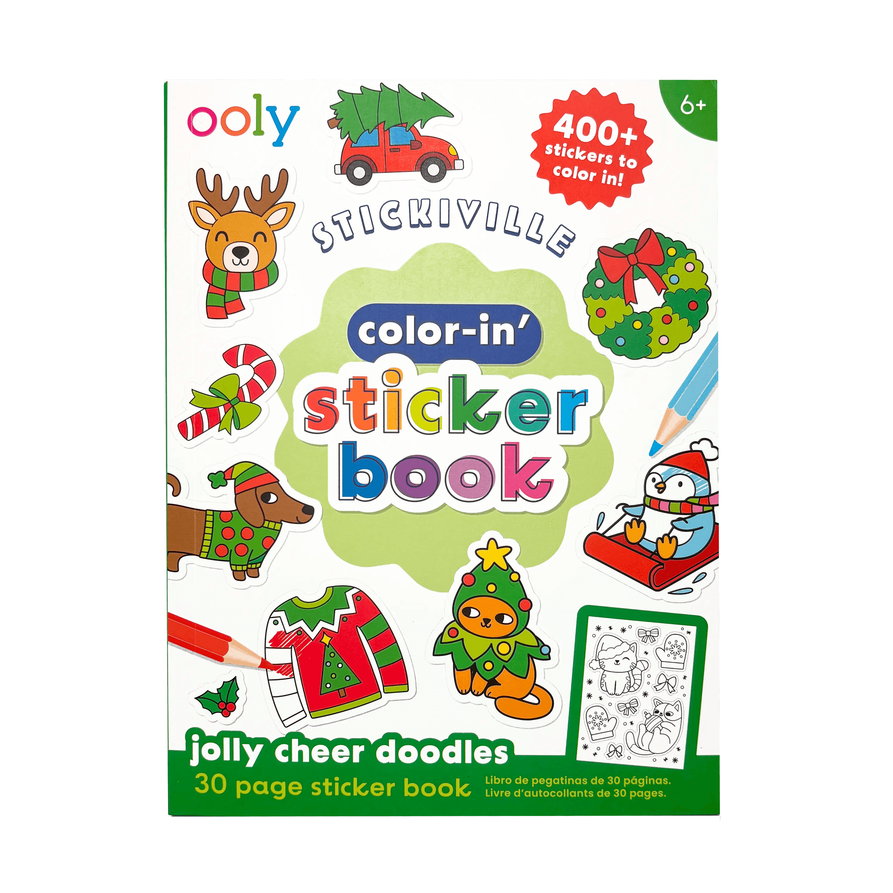 Stickiville Color in' Sticker Book   Jolly Cheer Doodles