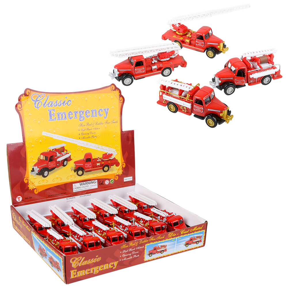Die Cast Pull Back Fire Truck
