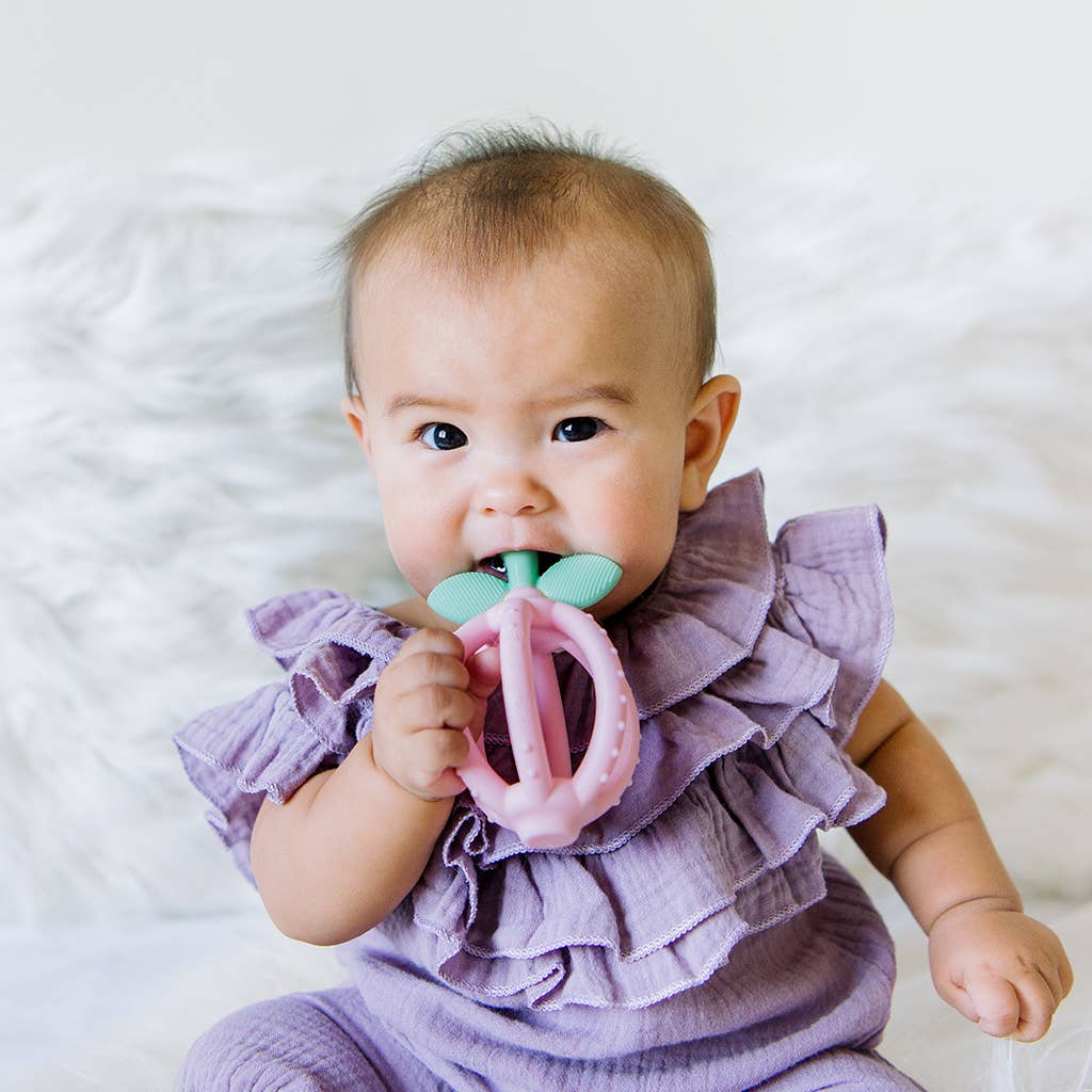 Bitzy Biter™ Teething Ball Baby Teether: Lemon