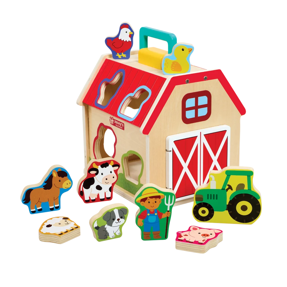Wooden Shape Sorting Barn