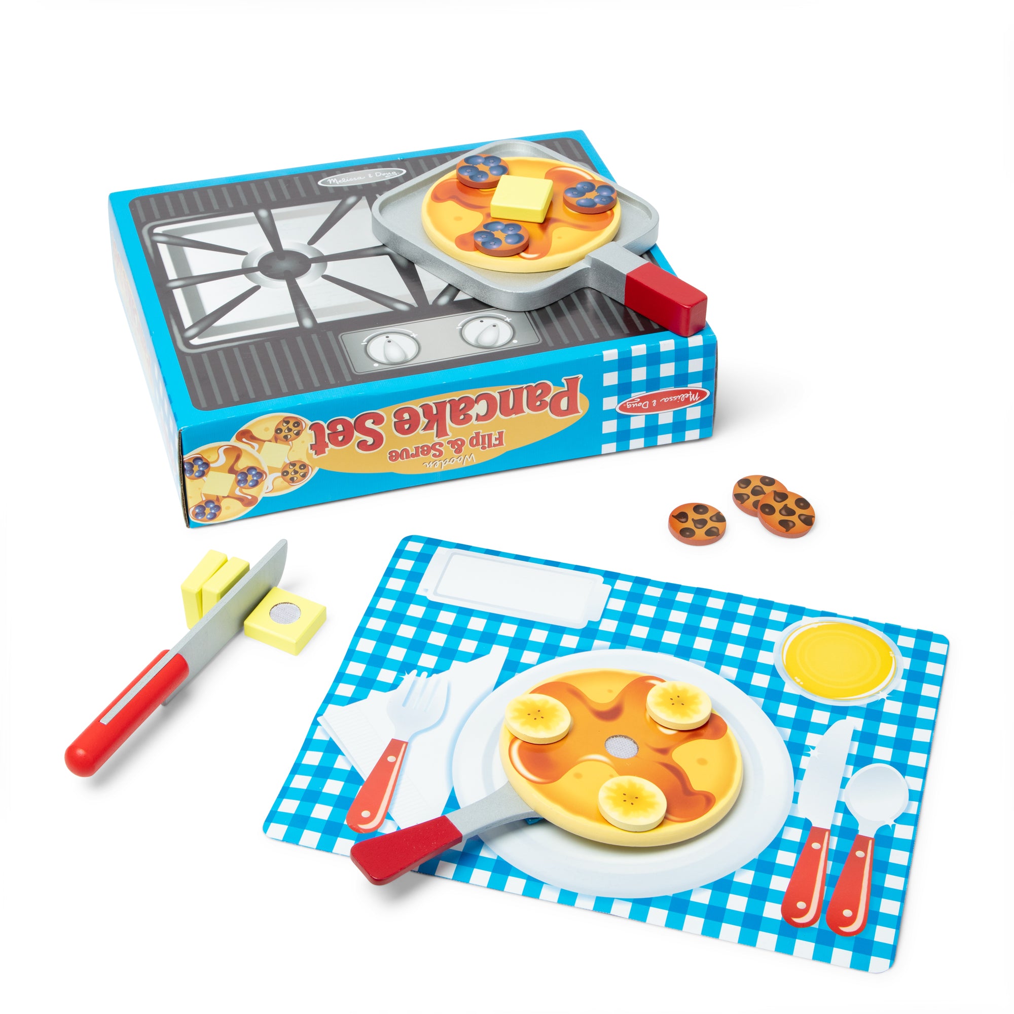 Wooden Flip & Serve Pancake Set