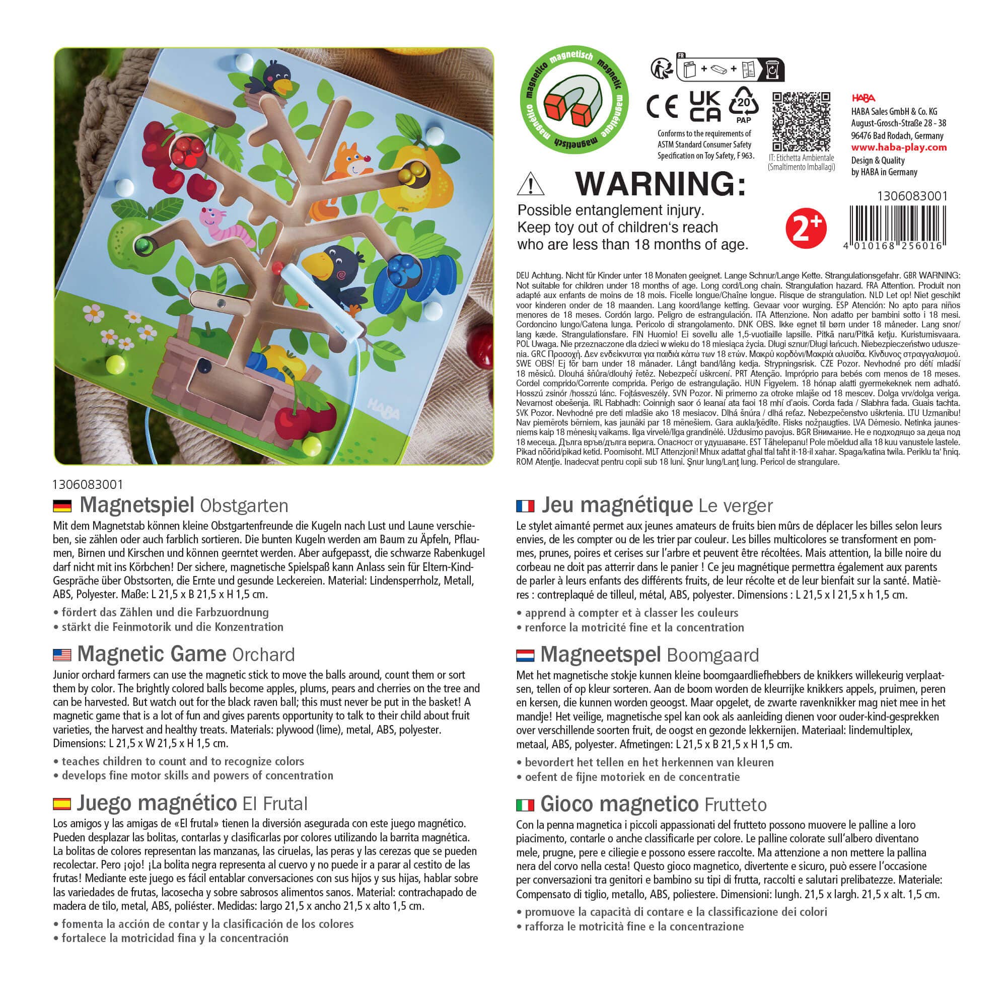Orchard Maze Magnetic Sorting Game