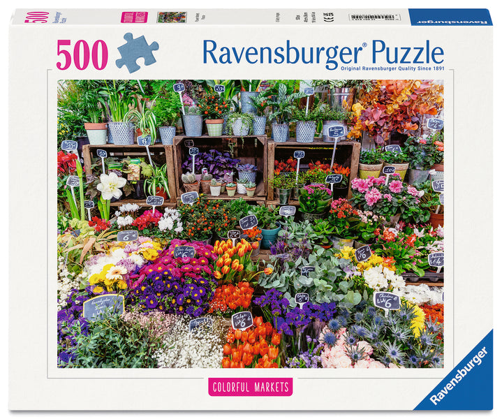 Flower Market, France 500 Pc Puzzle