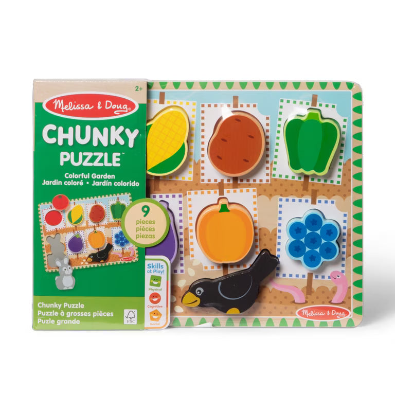 Melissa and Doug Chunky Puzzle Colorful Garden