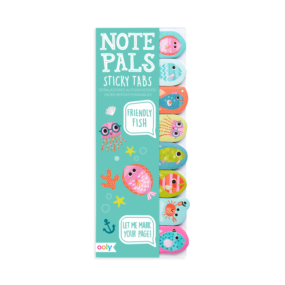 note Pals Sticky Tabs: Friendly Fish