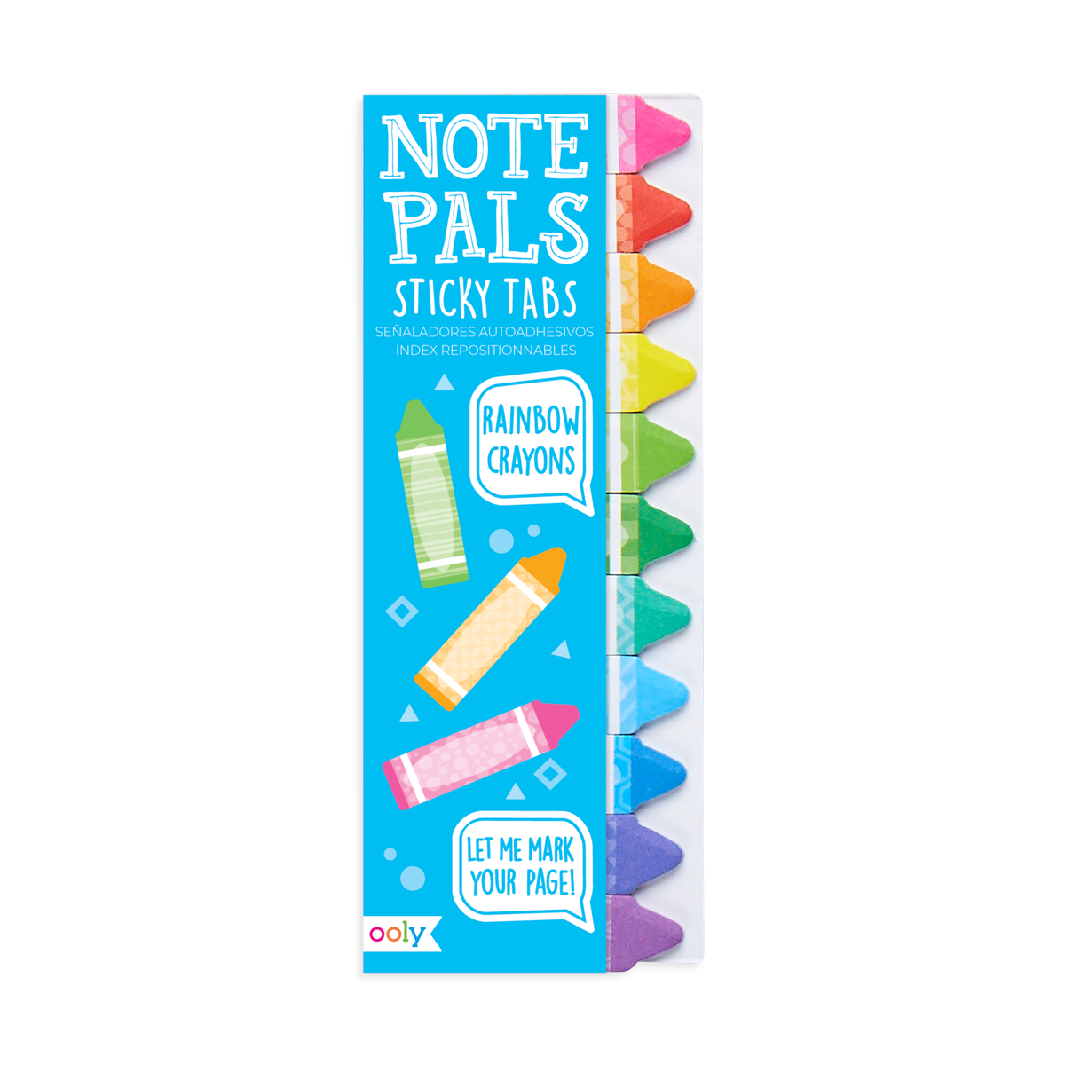 note Pals Sticky Tabs: Rainbow Crayons