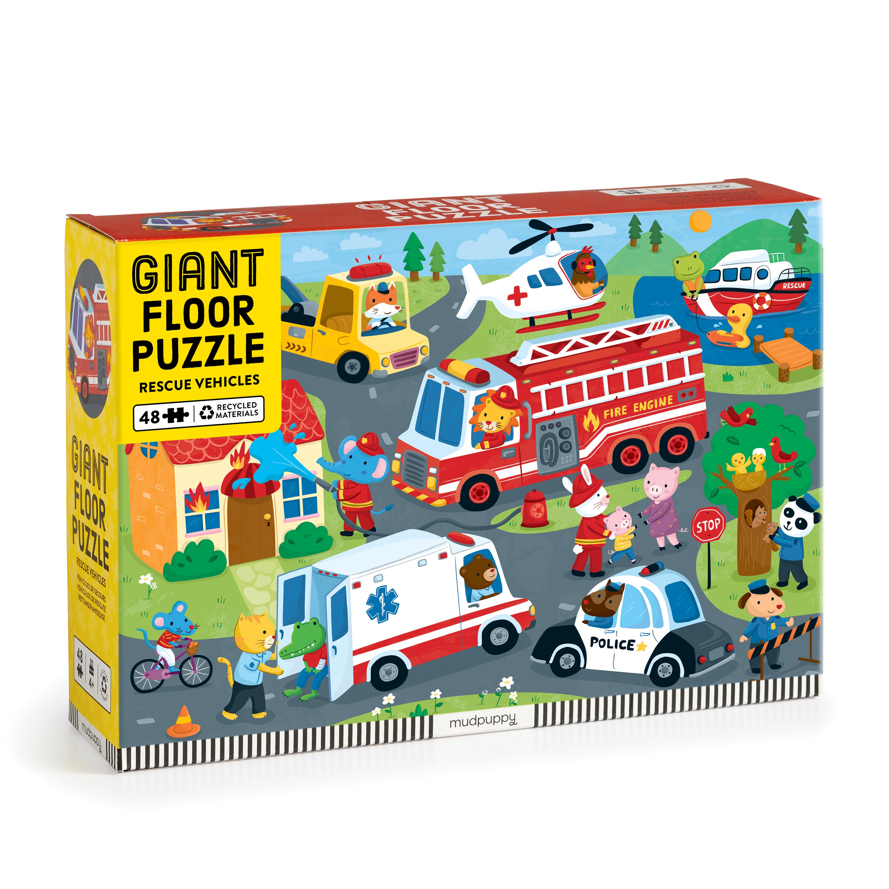 Giant Floor Puzzle 48 pc Emergency Vehicles