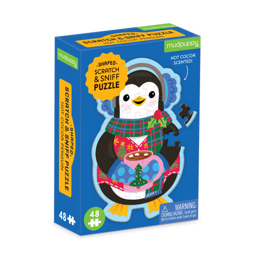 Puzzle 48 Mini Scratch Sniff Hot Cocoa Penguin
