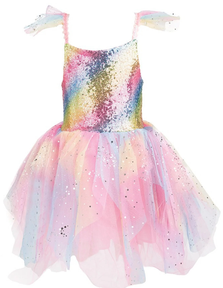 Rainbow Fairy Dress & Wings, Multi, Size 3 4