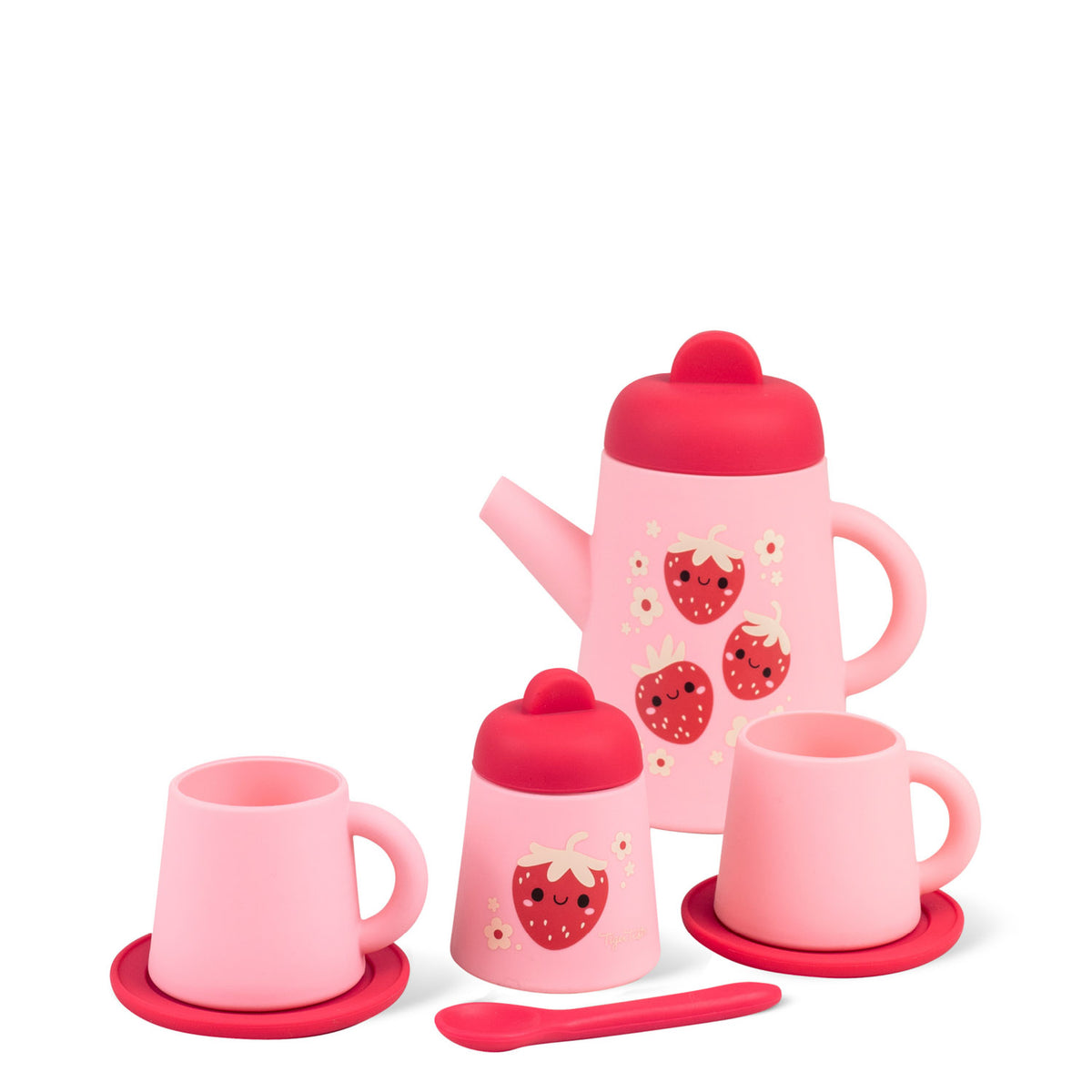 Silicone Tea Set   Strawberry Patch
