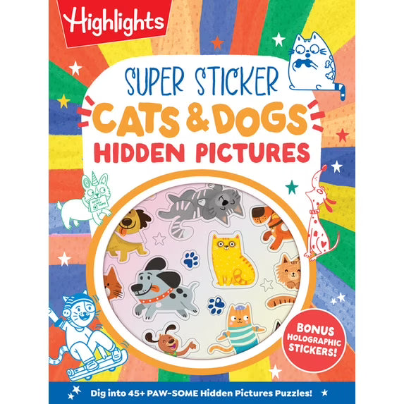 Highlights Super Sticker Cats & Dogs Hidden Pictures