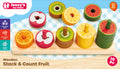 Wooden Stack & Count Fruit
