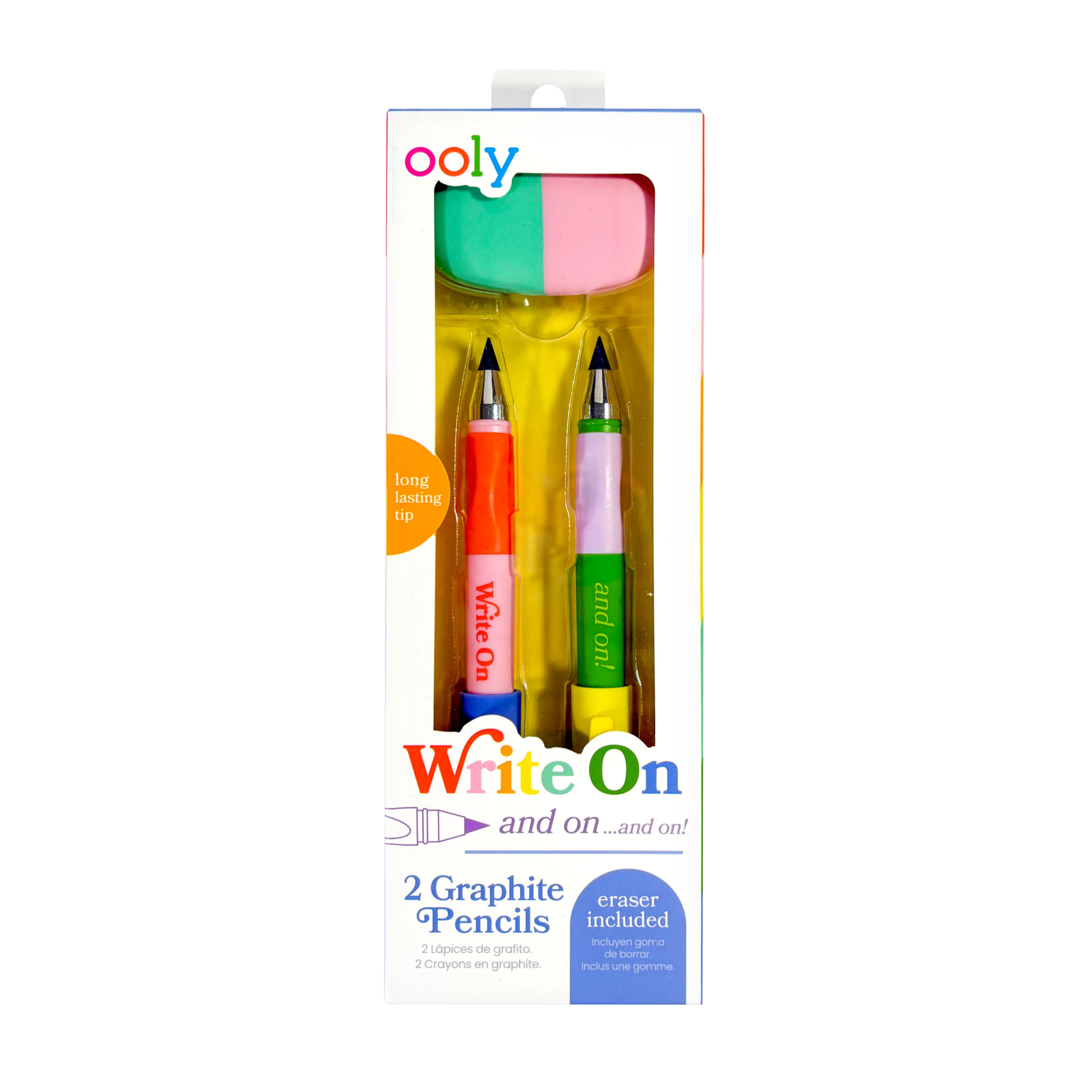 Write On: Graphite Pencils + Eraser Set